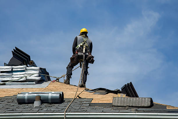 Professional Roof Replacement technician working in Newton Junction, NH